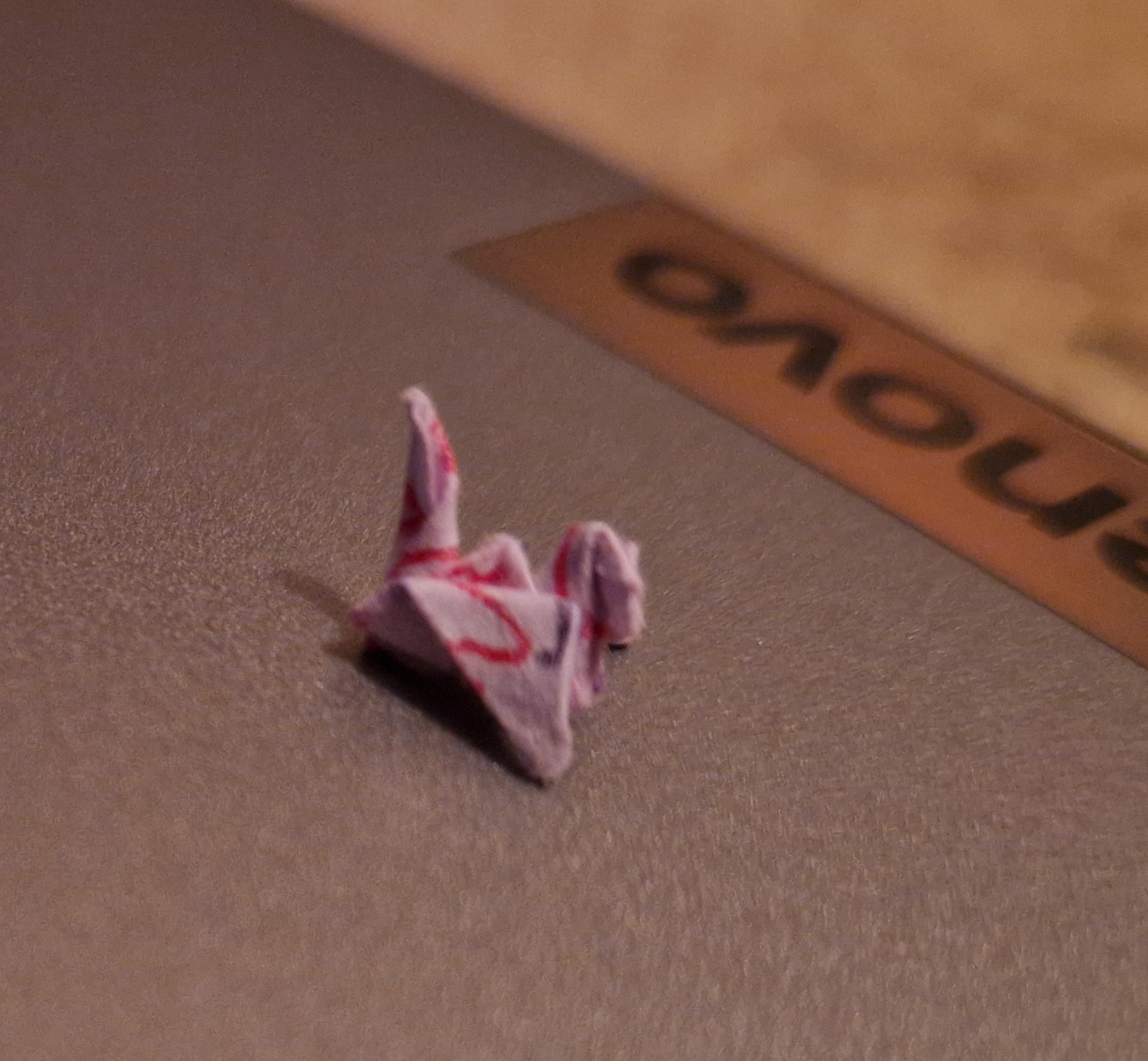 miniature paper crane